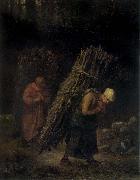 Jean Francois Millet Peasant Women Carrying Firewood oil painting